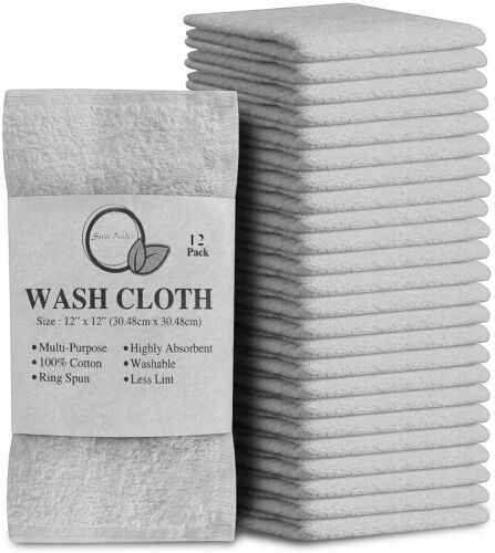 Flannel wash cloths 12 pack