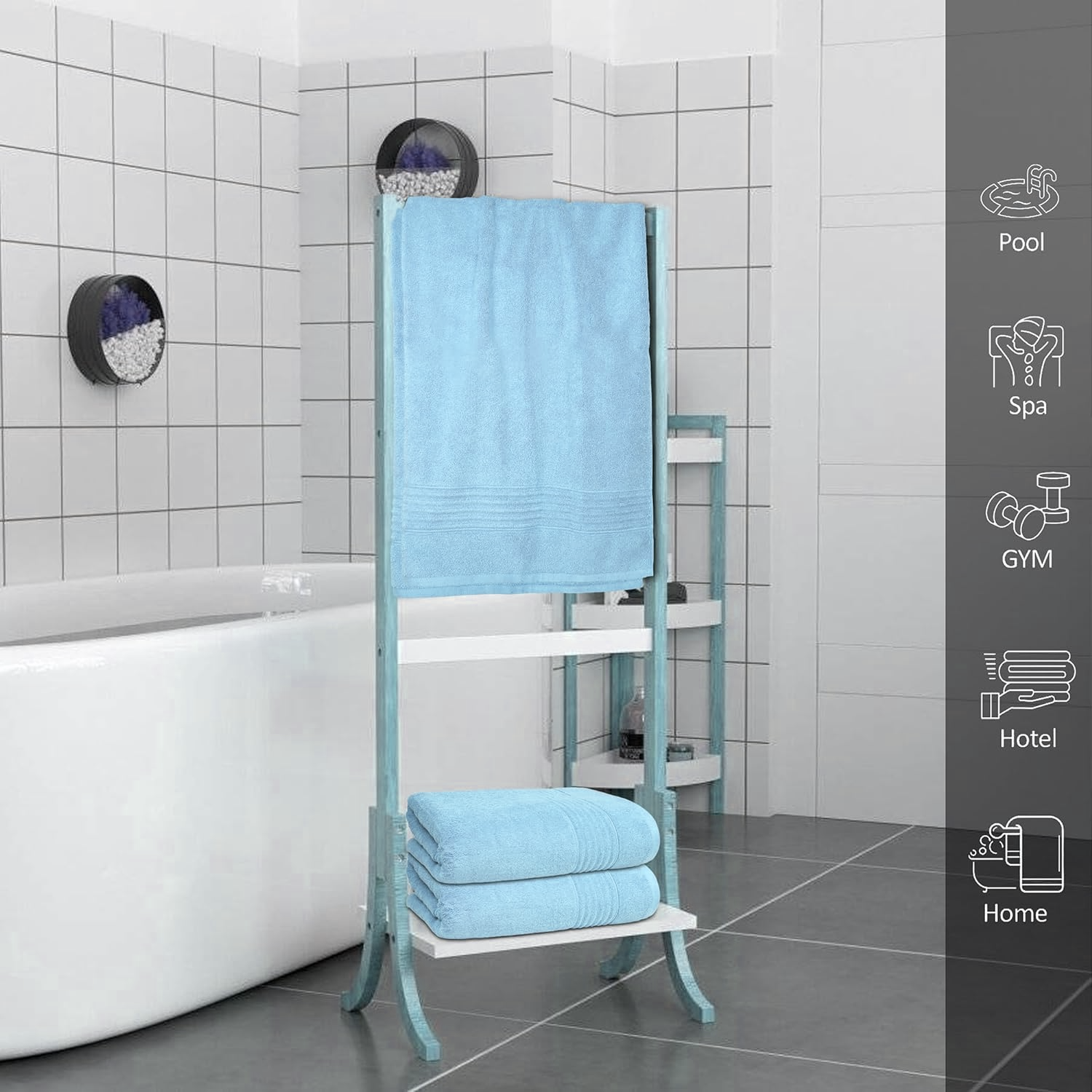 Premium Jumbo Bath Towels - Extra Large 80 x 180cm, 500GSM Egyptian Cotton - Towelsbay