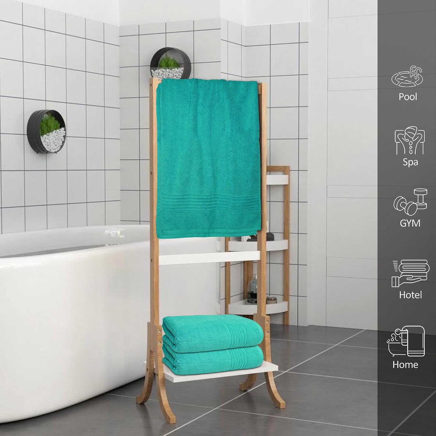 Premium Jumbo Bath Towels - Extra Large 80 x 180cm, 500GSM Egyptian Cotton - Towelsbay